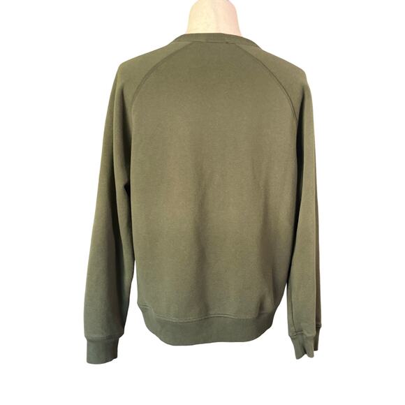 REI Co-op Olive Green Crewneck Sweatshirt Logo Graphic Pullover Fleece L - Picture 8 of 8